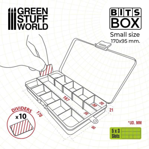 Green Stuff World    Removable Plastic Bits Box - S - 8435646509136ES - 8435646509136