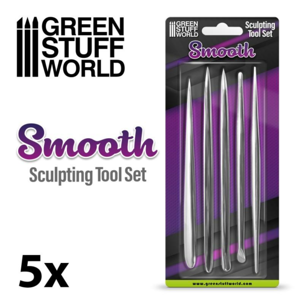 Green Stuff World    5x Smooth Sculpting Set - 8435646504872ES - 8435646504872