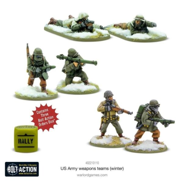 Warlord Games Bolt Action   US Army (Winter) Weapons Teams - 402213110 - 5060917991285