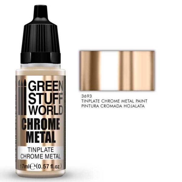 Green Stuff World    Chrome Paint: Tinplate 17ml - 8435646510538ES - 8435646510538