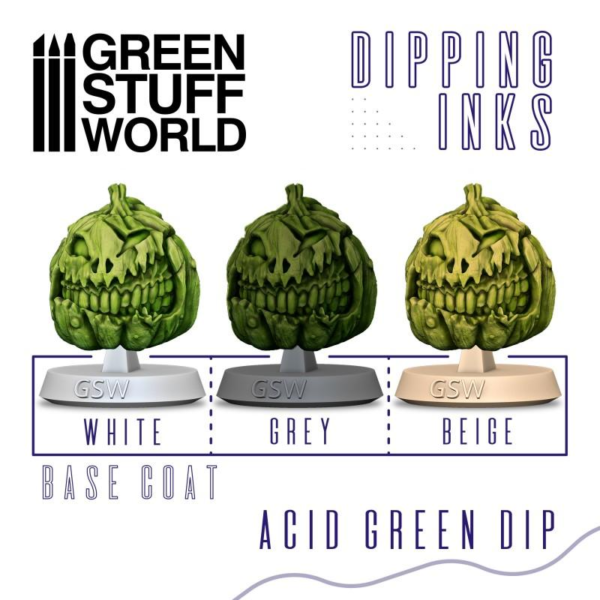 Green Stuff World    Dipping Ink 60ml - Acid Green Dip - 8435646508610ES - 8435646508610