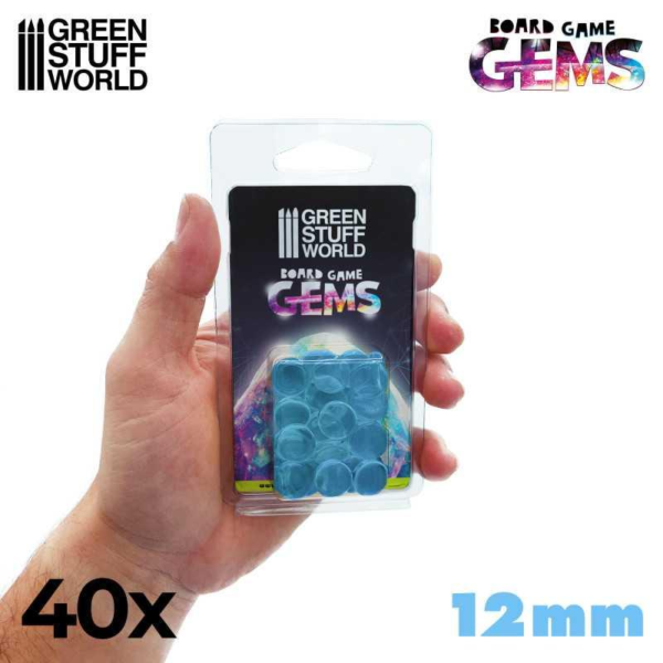 Green Stuff World    Plastic Gems 12mm: Light Blue - 8435646514314ES - 8435646514314