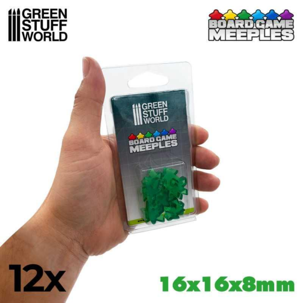 Green Stuff World    Meeples 16x16x8mm - Green - 8435646514239ES - 8435646514239