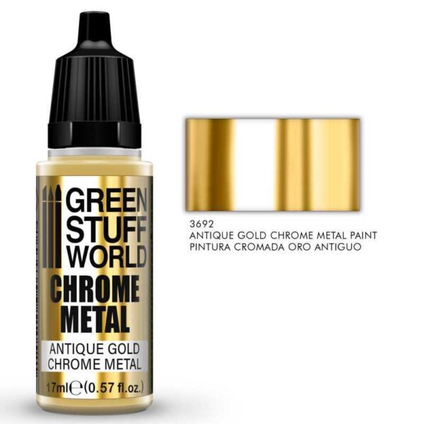 Green Stuff World    Chrome Paint: Antique Gold 17ml - 8435646510521ES - 8435646510521