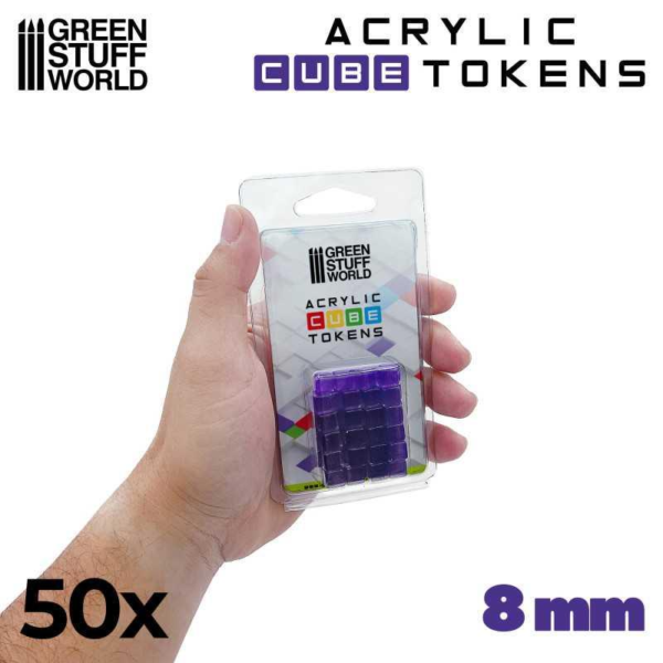 Green Stuff World    Violet Cube Tokens 8mm - 8435646511504ES - 8435646511504