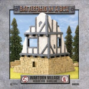 Gale Force Nine Bolt Action   Battlefield in a Box: Wartorn Village, Medium Ruin - Sandstone - BB630 - 9420020257030