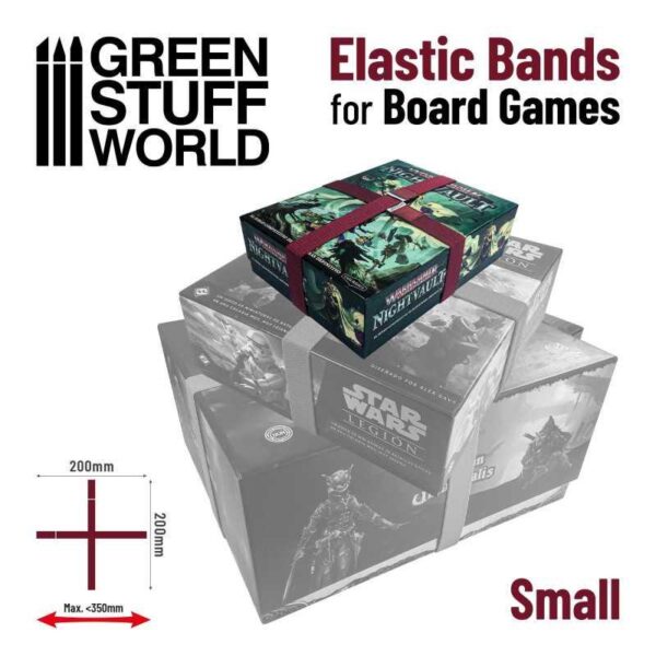 Green Stuff World    Elastic Bands for Board Games 200mm - Pack x4 - 8435646509419ES - 8435646509419