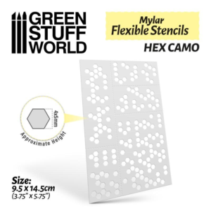 Green Stuff World    Flexible Stencils - Hex Camo (4x5mm) - 8435646510378ES - 8435646510378