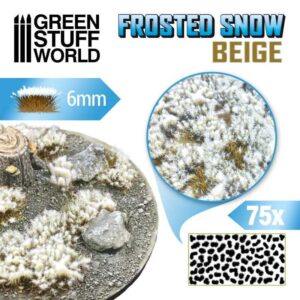Green Stuff World    Shrubs TUFTS - 6mm FROSTED SNOW - BEIGE - 8435646512891ES - 8435646512891