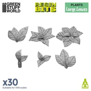 Green Stuff World    3D Printed Set: Large Leaves - 8435646511061ES - 8435646511061