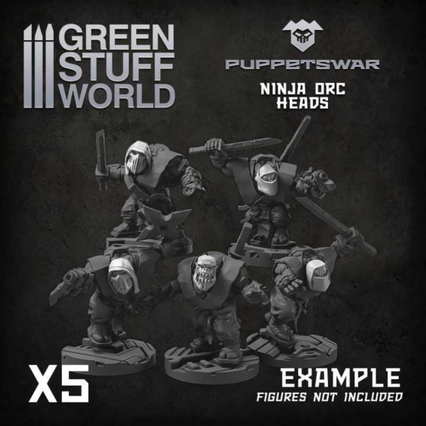 Green Stuff World    Ninja Orc Heads - 5904873423933ES - 5904873423933