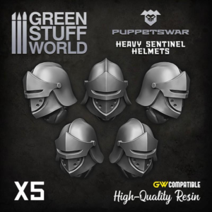 Green Stuff World    Heavy Sentinel Helmets - 5904873423414ES - 5904873423414
