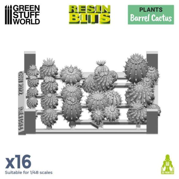Green Stuff World    3D Printed Set: Barrel Cactus - 8435646511146ES - 8435646511146