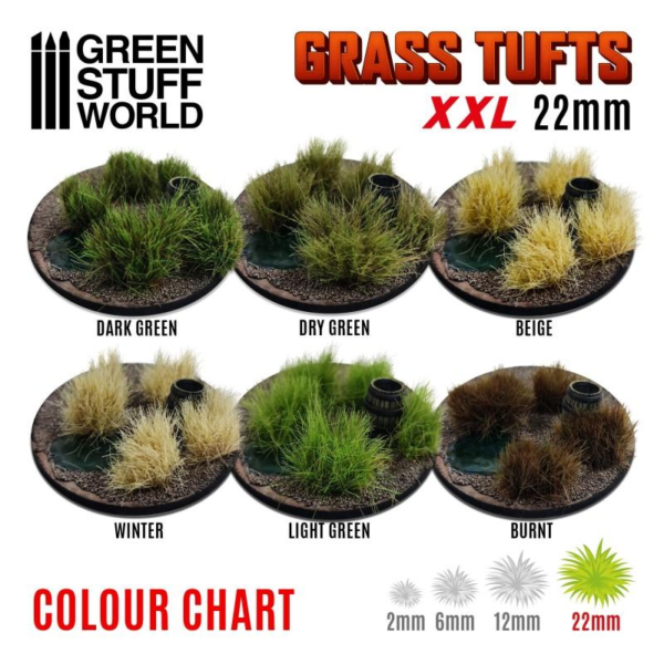 Green Stuff World    Grass Tufts XXL - 22mm self-adhesive - Burnt - 8435646509532ES - 8435646509532