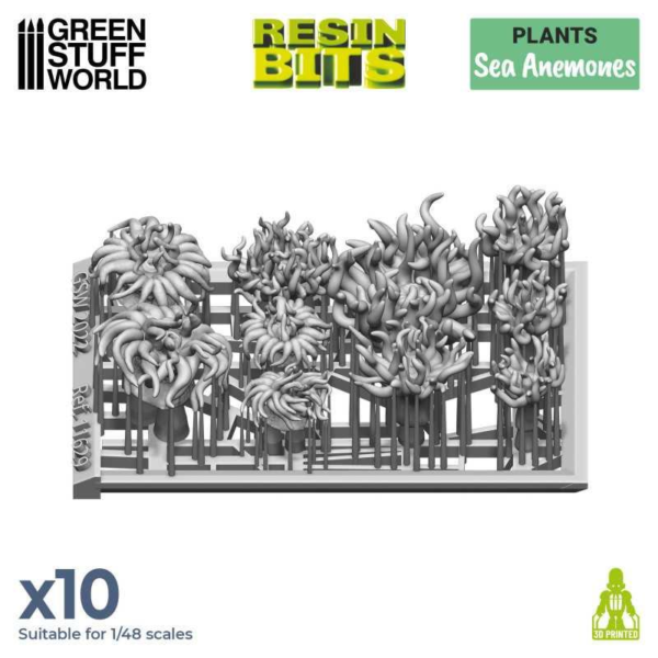 Green Stuff World    3D printed set - Sea Anemones - 8435646511290ES - 8435646511290