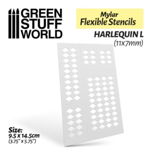 Green Stuff World    Flexible Stencils - Harlequin L (11x7mm) - 8435646510323ES - 8435646510323