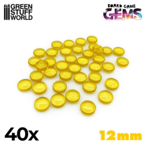 Green Stuff World    Plastic Gems 12mm: Yellow - 8435646514307ES - 8435646514307