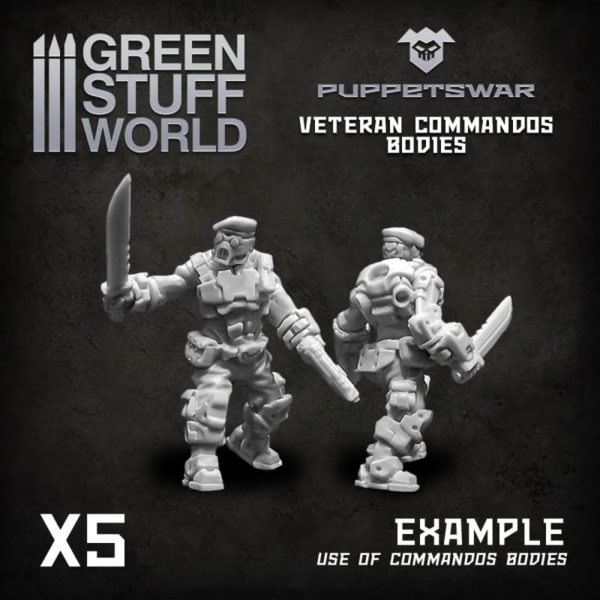 Green Stuff World    Veteran Commandods Bodies - 5904873420871ES - 5904873420871