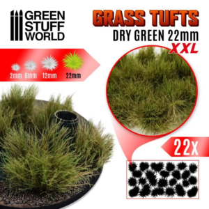 Green Stuff World    Grass Tufts XXL - 22mm self-adhesive - Dry Green - 8435646509495ES - 8435646509495