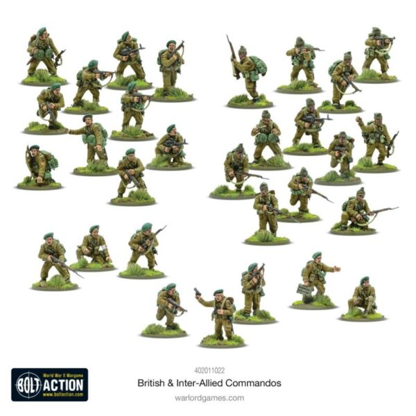 Warlord Games Bolt Action   British & Inter-Allied Commandos (2021 Version) - 402011022 - 5060572507265