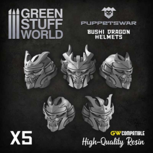 Green Stuff World    Bushi Dragon Helmets - 5904873423872ES - 5904873423872