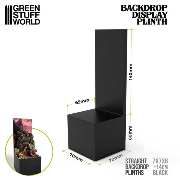 Green Stuff World    Straight Backdrop Plinths 7x7x6cm Black - 8435646510958ES - 8435646510958