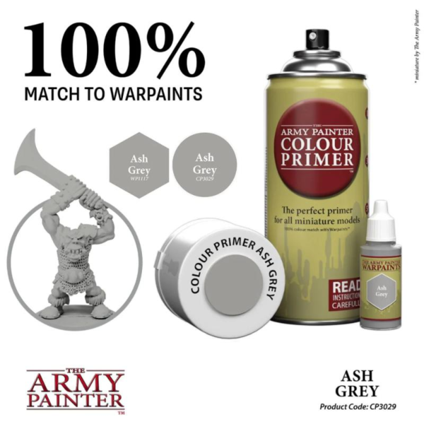 The Army Painter    AP Spray:  Primer - Ash Grey - APCP024 - 5713799302914
