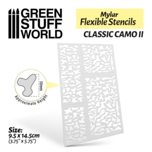 Green Stuff World    Flexible Stencils - Classic Camo 2 (10mm Approx) - 8435646510439ES - 8435646510439