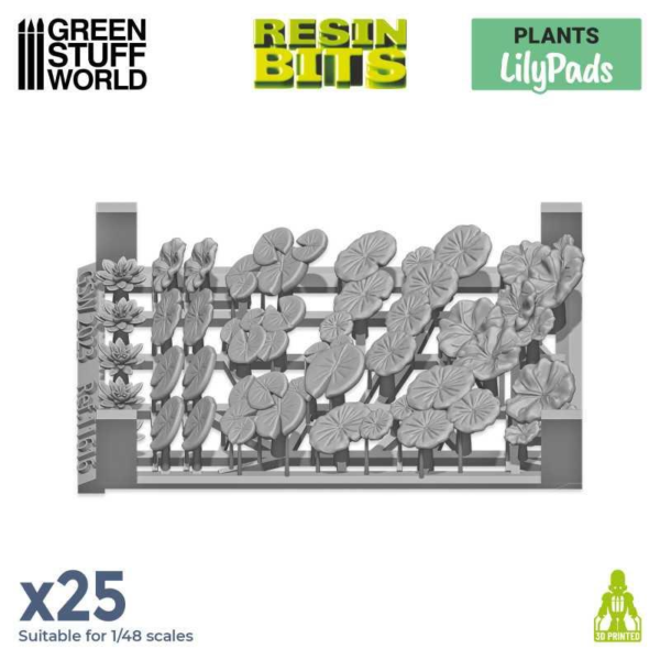 Green Stuff World    3D Printed Set - Lily pads Plants - 8435646511160ES - 8435646511160