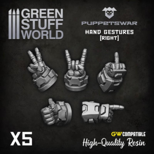 Green Stuff World    Hand Gestures - Right - 5904873421274ES - 5904873421274