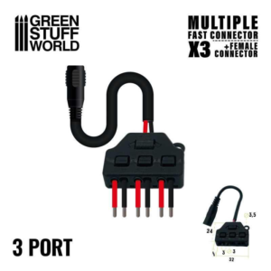 Green Stuff World    Multiple Fast connector (x3) + Jack Female Connector - 8435646514185ES - 8435646514185