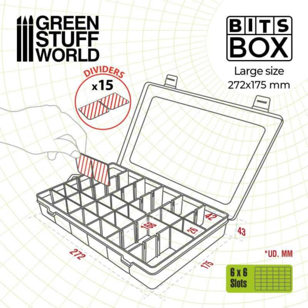 Green Stuff World    Removable Bits Box - L - 8435646509150ES - 8435646509150