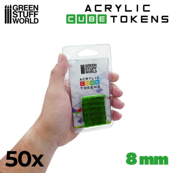 Green Stuff World    Green Cube tokens 8mm - 8435646511481ES - 8435646511481