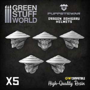 Green Stuff World    Dragon Ashigaru Helmets - 5904873423896ES - 5904873423896