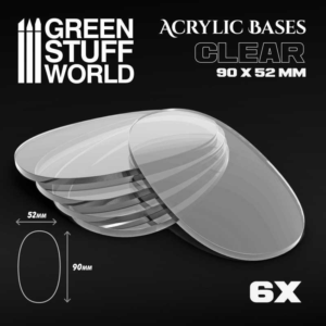 Green Stuff World    Acryli Bases - Oval Pill 90x52mm Clear - 8435646511573ES - 8435646511573