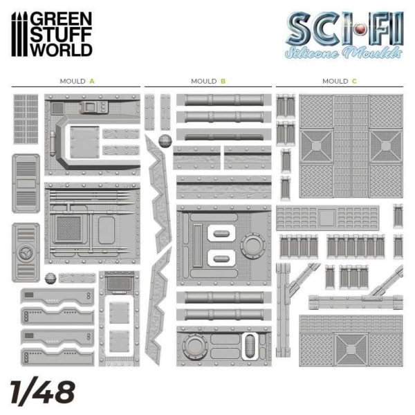Green Stuff World    Sci-Fi Silicone Mould - 8435646514352ES - 8435646514352
