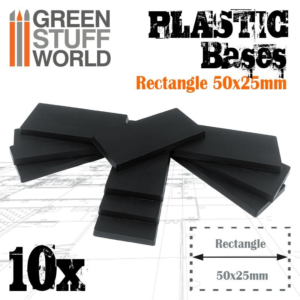 Green Stuff World    Plastic Rectangular Bases 25x50mm - 8435646509327ES - 8435646509327