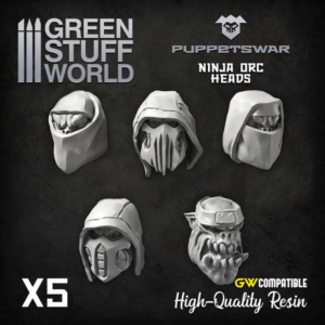 Green Stuff World    Ninja Orc Heads - 5904873423933ES - 5904873423933