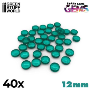 Green Stuff World    Plastic Gems 12mm: Turquoise - 8435646514321ES - 8435646514321