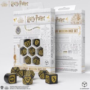 Q-Workshop Harry Potter Miniature Adventure Game   Harry Potter Hufflepuff Modern Dice - Black - QWS1901424A -