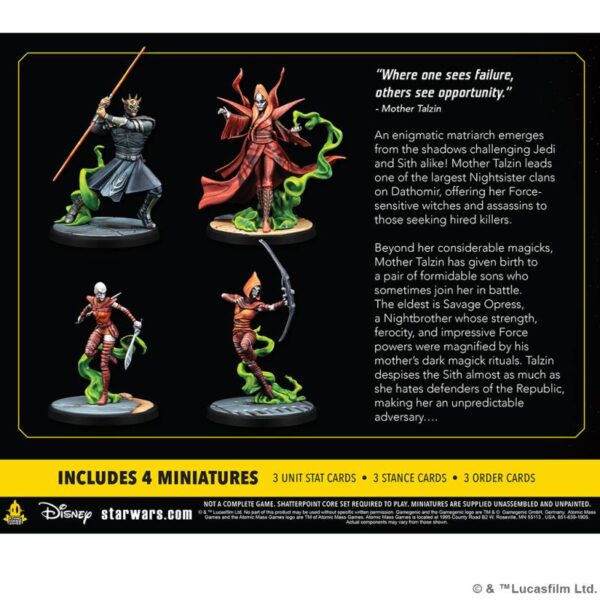 Atomic Mass Star Wars: Shatterpoint   Star Wars Shatterpoint: Witches of Dathomir (Mother Talzin) Squad Pack - FFGSWP07 - 841333122355