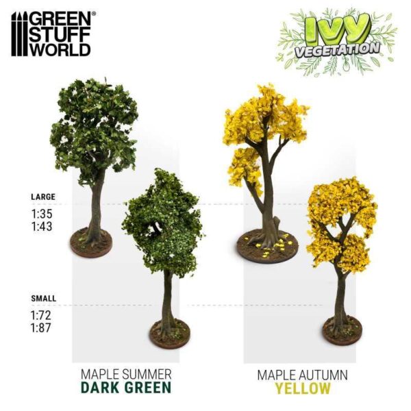 Green Stuff World    Ivy Foliage - Dark Green Maple - Small - 8435646519999ES - 8435646519999