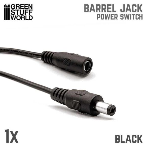 Green Stuff World    Barrel Jack Power Switch - Black - 8435646516608ES - 8435646516608