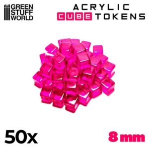 Green Stuff World    Gaming Tokens - Pink Cubes 8mm - 8435646520216ES - 8435646520216
