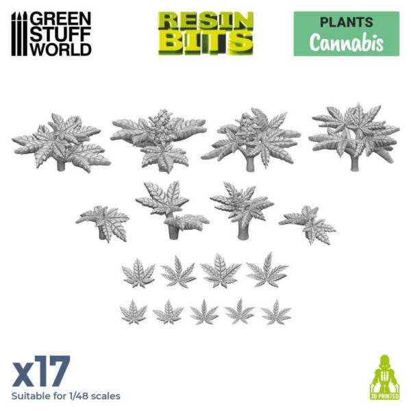 Green Stuff World    3D Printed Set - Cannabis - 8435646511313ES - 8435646511313