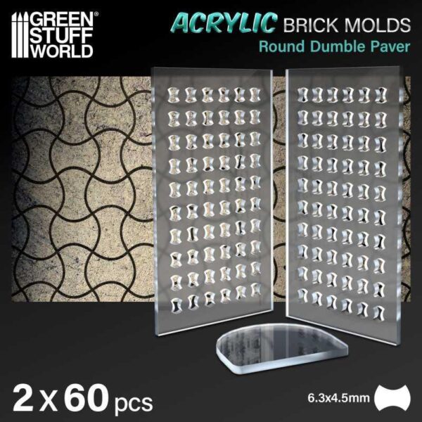 Green Stuff World    Acrylic molds - Round Dumble Paver - 8435646520636ES - 8435646520636