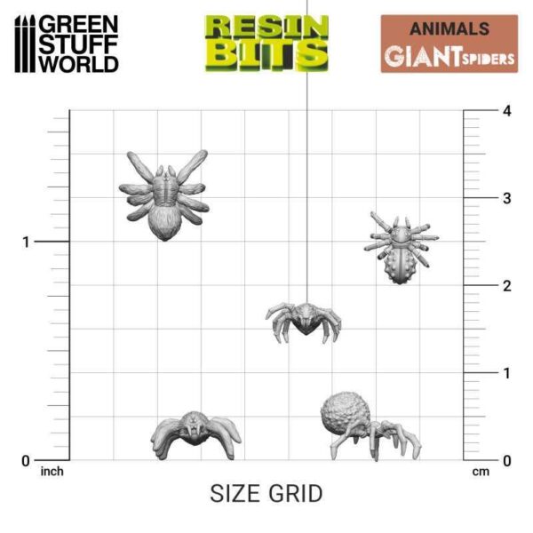 Green Stuff World    3D Printed Set - Big Spiders - 8435646517971ES - 8435646517971