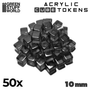 Green Stuff World    Gaming Tokens - Black Cubes 10mm - 8435646520162ES - 8435646520162
