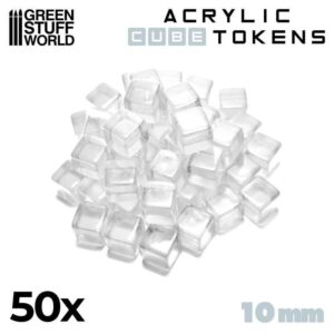 Green Stuff World    Gaming Tokens - Transparent Cubes 10mm - 8435646520186ES - 8435646520186