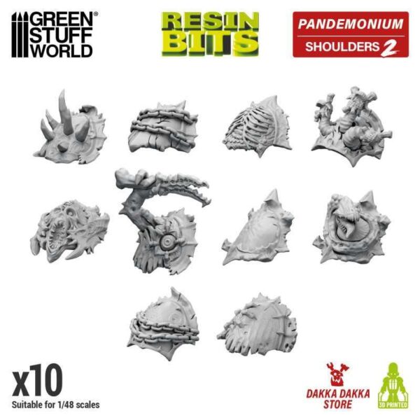 Green Stuff World    DakkaDakka - Pandemonium - Nurgle Shoulder Pads Set 02 - 8435646518831ES - 8435646518831